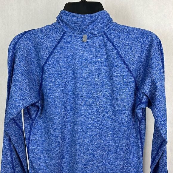 Nike Running 1/2 Zip Pullover Womens Fitted Sz Small Blue Thumb Holes Half Zip - Picture 5 of 10